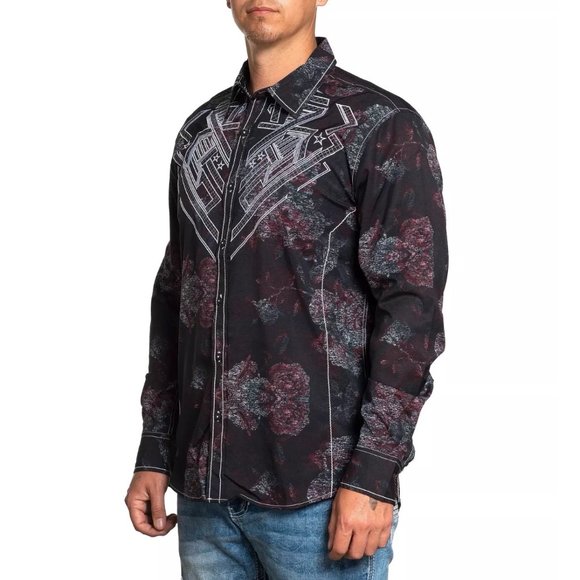 AMERICAN FIGHTER Men's Button Down Shirt INTEGRITY - Picture 3 of 6